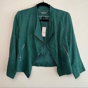 NWT WHBM Green Harbour Moto Jacket